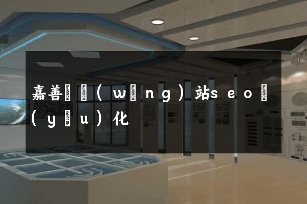 嘉善縣網(wǎng)站seo優(yōu)化