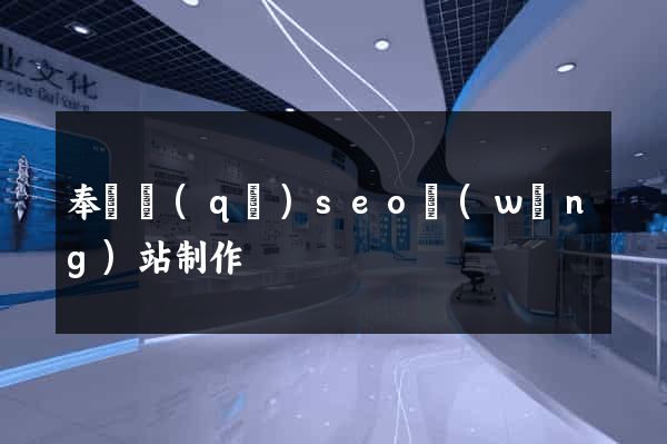 奉賢區(qū)seo網(wǎng)站制作