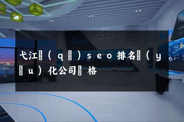弋江區(qū)seo排名優(yōu)化公司價格