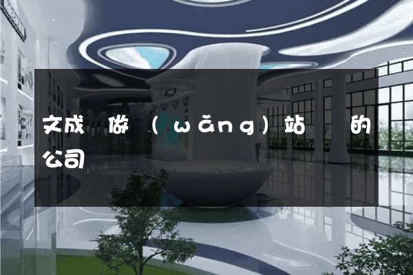 文成縣做網(wǎng)站設計的公司