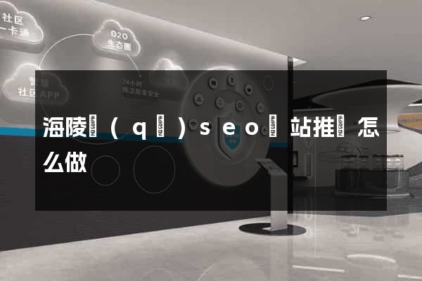 海陵區(qū)seo網站推廣怎么做
