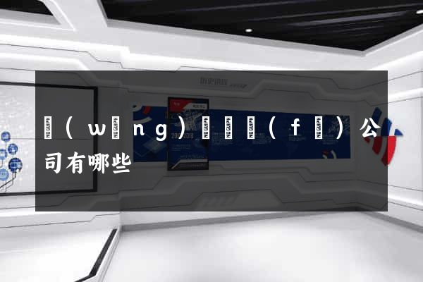 網(wǎng)頁開發(fā)公司有哪些