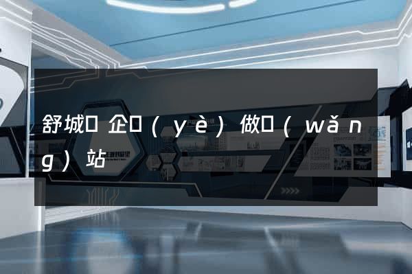 舒城縣企業(yè)做網(wǎng)站