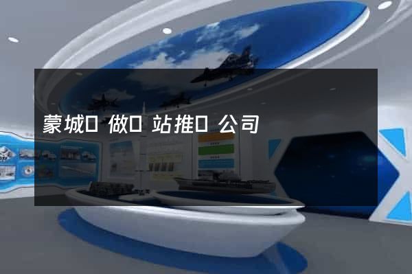 蒙城縣做網站推廣公司