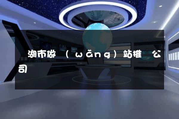 蕪湖市做網(wǎng)站推廣公司
