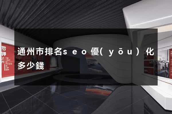 通州市排名seo優(yōu)化多少錢