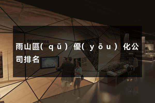 雨山區(qū)優(yōu)化公司排名